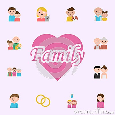 family, love cartoon icon. family icons universal set for web and mobile Stock Photo