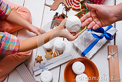 Family love. Christmas festive food Stock Photo