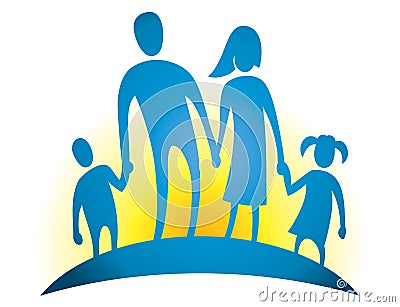 Family Love Logo Vector Illustration