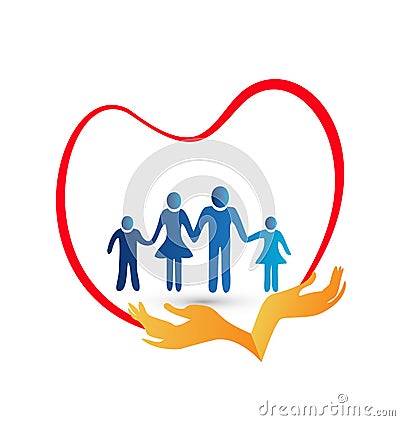 Family love logo vector Vector Illustration