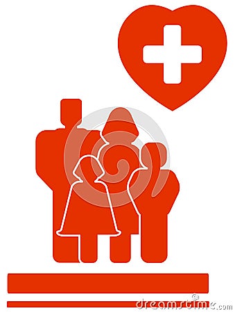 Family medical symbol Vector Illustration