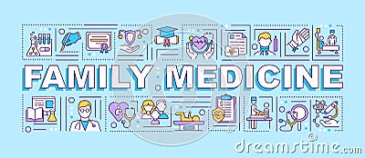 Family medicine word concepts banner Vector Illustration