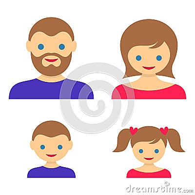 Family member icons Vector Illustration