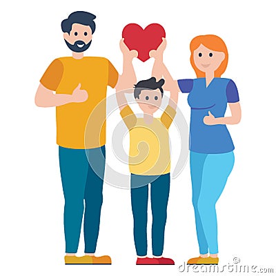 family members Vector Illustration icon which can be easily modified Stock Photo