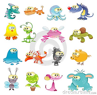 Family of Monster Vector Illustration