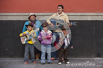 Family of musicians Editorial Stock Photo