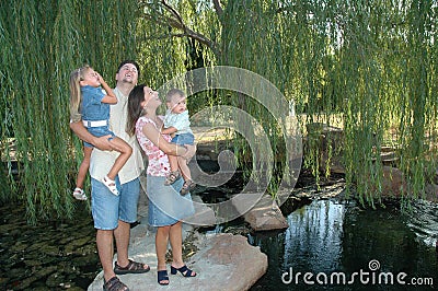 Family and Nature Stock Photo