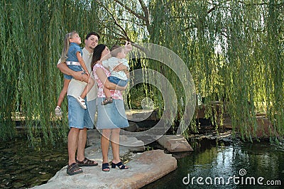 Family and Nature Stock Photo