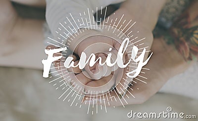 Family parentage home love together word Stock Photo