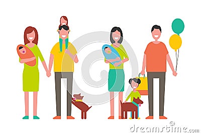 Family Parenthood Childhood Vector Illustration Vector Illustration