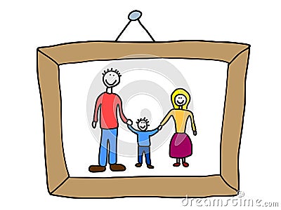 Family photo Vector Illustration