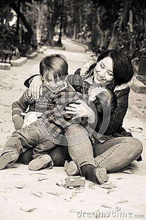 Happy Family playing Editorial Stock Photo