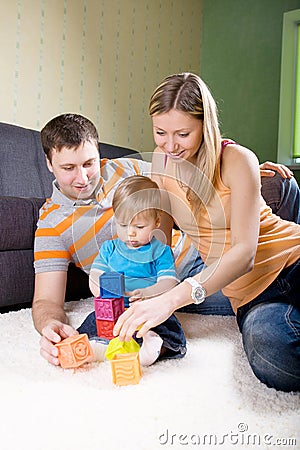 Family playing together. Stock Photo
