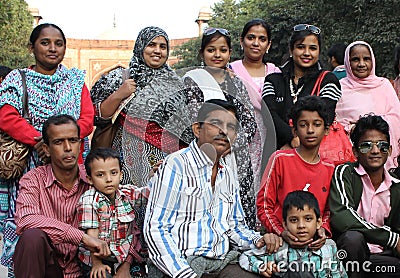 Family portrait of an Indian family Editorial Stock Photo