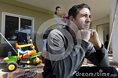 Family Problems - homeless Stock Photo