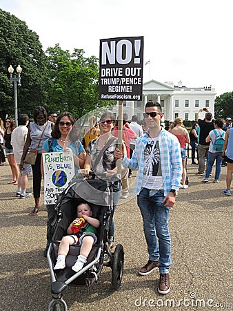 Family Protest Against Climate Change Editorial Stock Photo