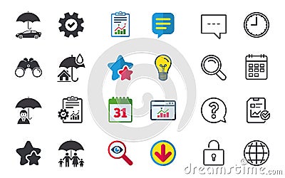 Family, Real estate or Home insurance icon. Vector Illustration