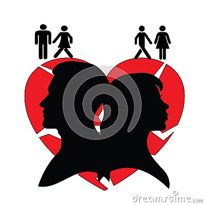 Family and relationship problems. Vector Illustration