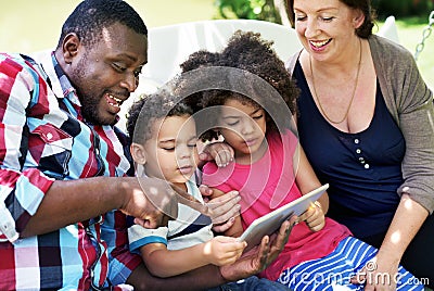 Family Relaxation Parenting Togetherness Love Concept Stock Photo