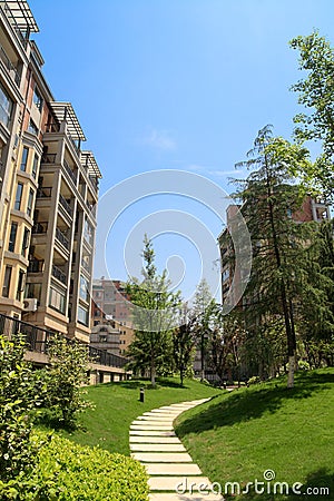 Family residences community Stock Photo