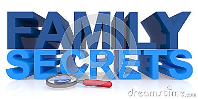 Family secrets on white Stock Photo