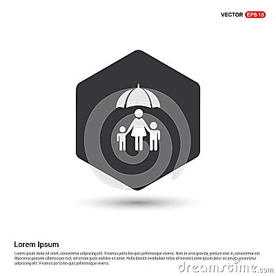 Family social insurance icon Vector Illustration