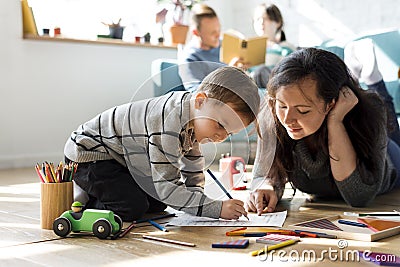 Family Spend Time Happiness Holiday Togetherness Stock Photo