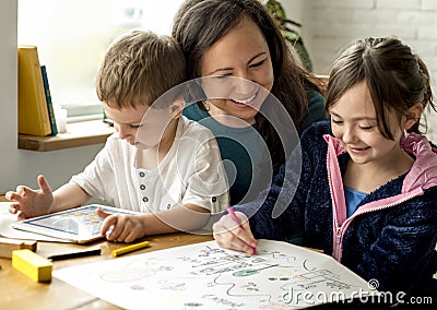 Family Spend Time Happiness Holiday Togetherness Stock Photo