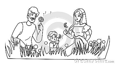 family spring vector Vector Illustration