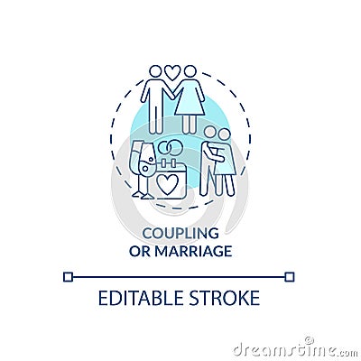 Family starting concept icon Vector Illustration