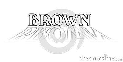 Brown Surname With Faded Shadow Vector Illustration