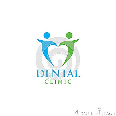 Creative and elegant of FAMILY TOOTH CLINIC logo concept Vector Illustration