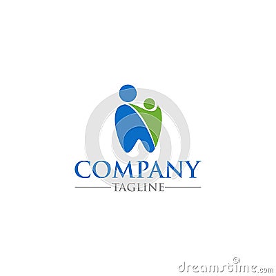 Simple and creative for FAMILY DENTAL Logo template Vector Illustration