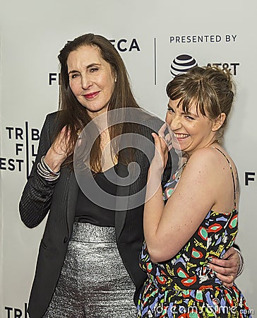 Family Ties at TFF: Laurie Simmons and Lena Dunham Editorial Stock Photo