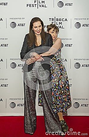 Family Ties at TFF: Laurie Simmons and Lena Dunham Editorial Stock Photo