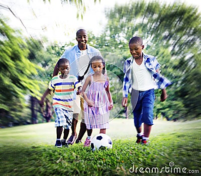 Family Togetherness Unity Parents Son Daugther Concept Stock Photo