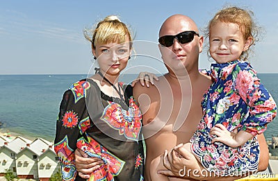 The family travels to the sights of Odessa. Stock Photo