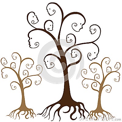 Family Tree Vector Illustration