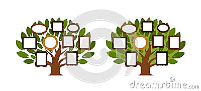 Family tree, genealogy icon or logo. Cartoon vector illustration Vector Illustration