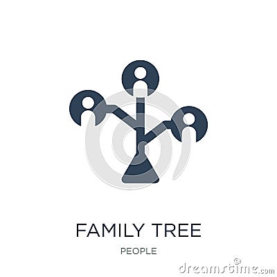 family tree icon in trendy design style. family tree icon isolated on white background. family tree vector icon simple and modern Vector Illustration