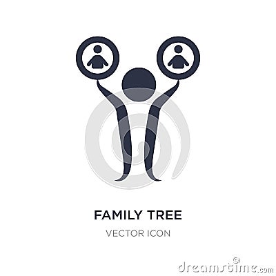 family tree icon on white background. Simple element illustration from People concept Vector Illustration