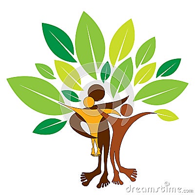 Family tree logo Vector Illustration