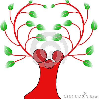 Family Tree Logo, done by Illustrator Stock Photo