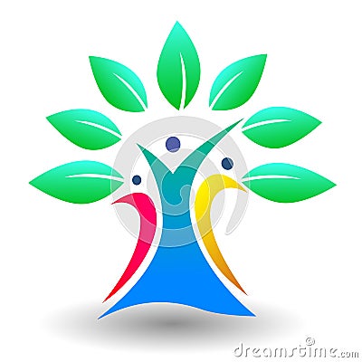 Family tree logo Stock Photo