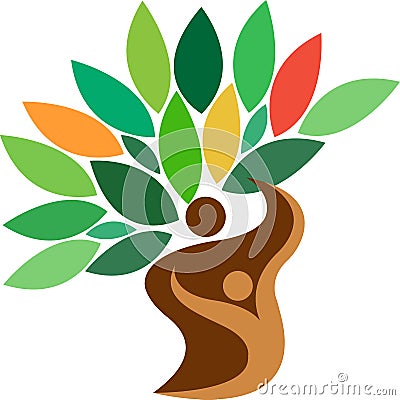 Family tree logo Vector Illustration