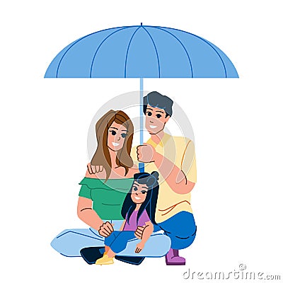 family umbrella vector Vector Illustration