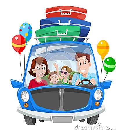 Family Vacation, illustration Vector Illustration