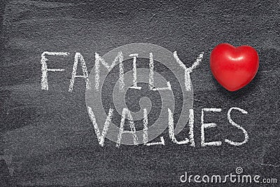 Family values heart Stock Photo