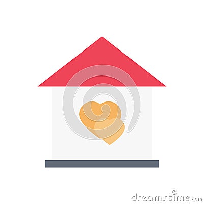 Family vector flat color icon Vector Illustration