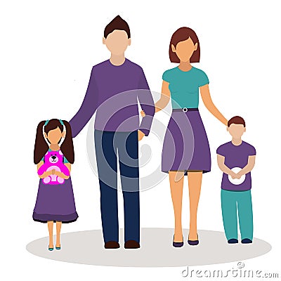 Family. Vector illustration Cartoon Illustration